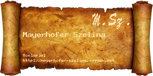 Mayerhofer Szelina névjegykártya